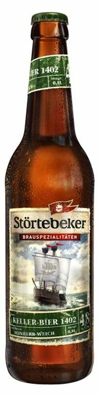 Фото №2 Пиво STORTEBEKER Келлер Бир 1402 светлое нефильтрованное пастеризованное, Германия, алк. 4,8% 0,5 л