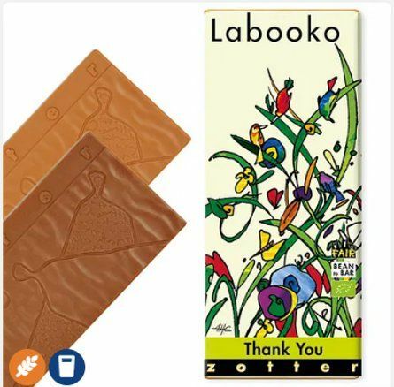 Фото №2 ZOTTER Labooko Шоколад Карамельное молоко & кофе 'Thank You'