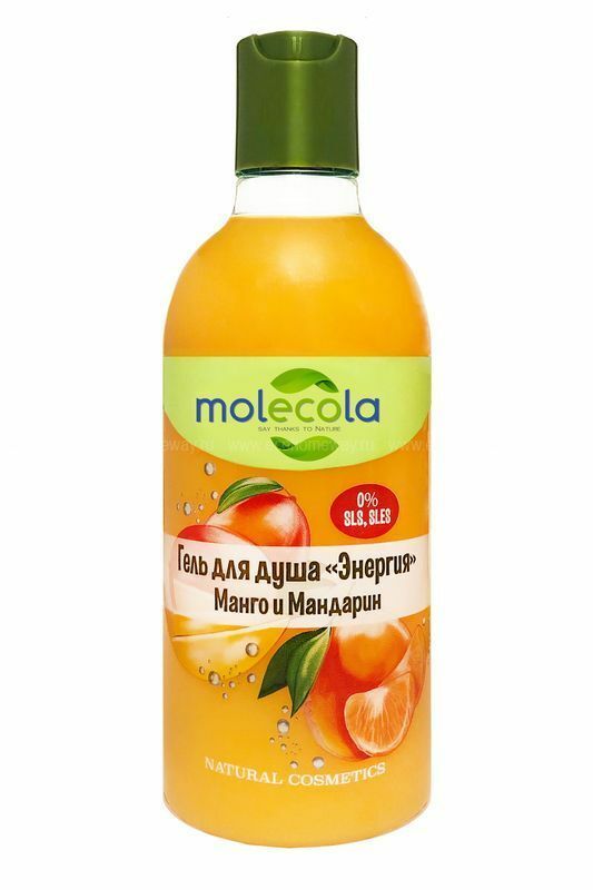 Фото №2 MOLECOLA Гель для душа Энергия Тропическое манго и мандарин 400 мл