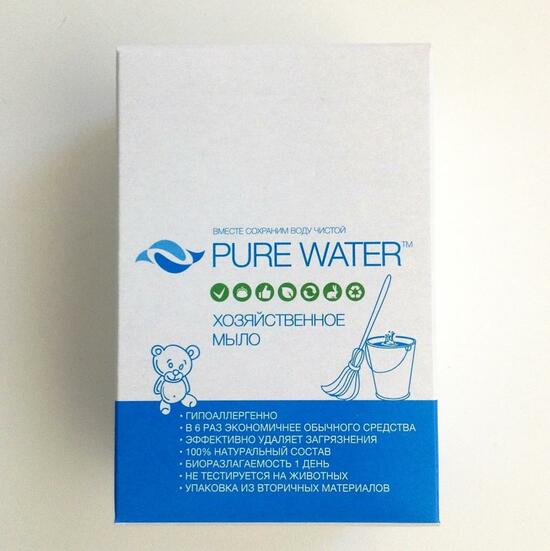 Фото №2 PURE WATER Хозяйственное мыло 175 г