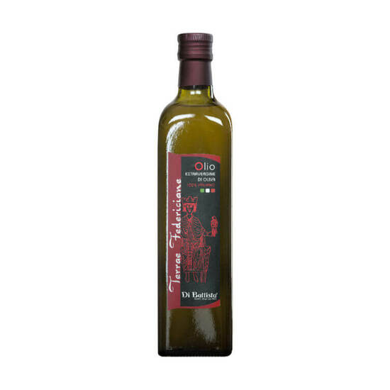 Фото №2 DI BATTISTA Оливковое масло первого, холодного отжима Terrae Federiciane, стекляная бутылка 750 мл