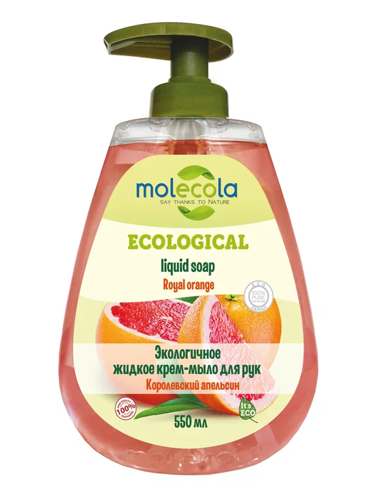 Фото №2 MOLECOLA Жидкое мыло для рук Апельсин экологичное 500 мл