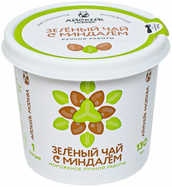 Фото №2 АЙСКЕЙК ЭКО Мороженое зеленый чай с миндалем 130 мл