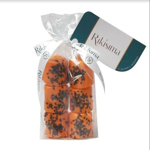 Фото №2 Rikisima Конфеты "Воздушный зефир в апельсиновом шоколаде", 55 гр
