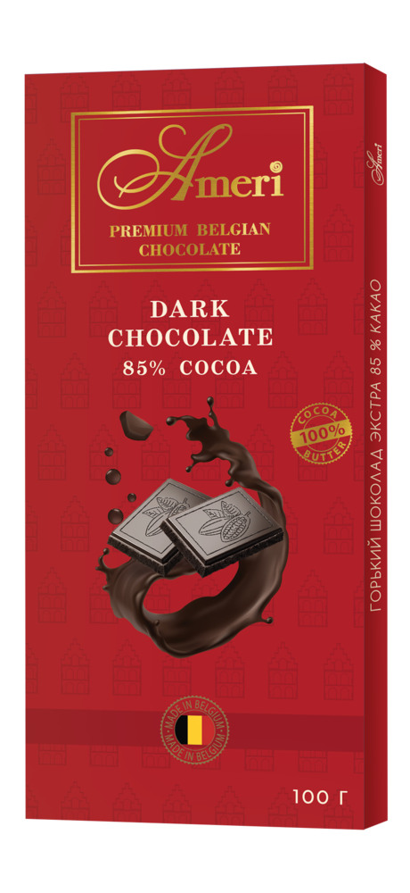Фото №2 AMERI Экстра горький шоколад 85 %, плитка 100гр