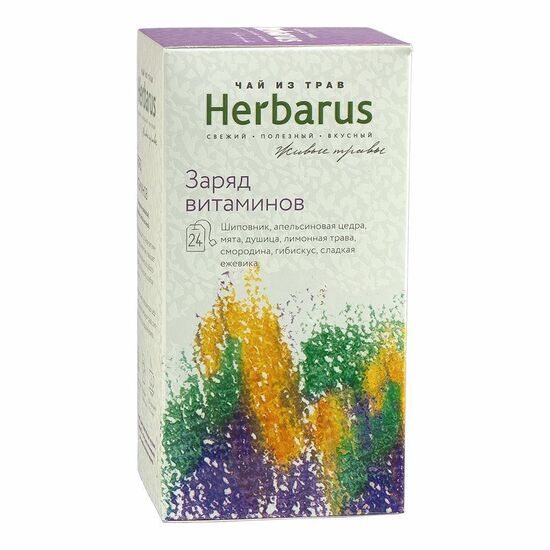 Фото №2 HERBARUS Чай из трав Заряд витаминов 24 пак