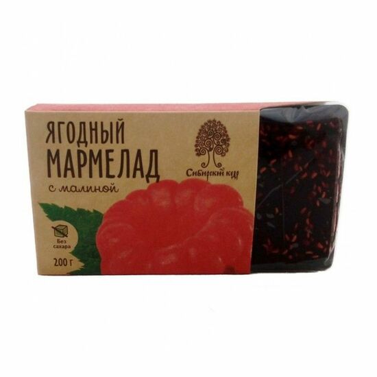 Фото №2 СИБИРСКИЙ КЕДР Мармелад ягодный с малиной 200 г