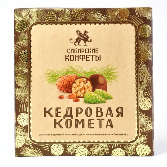 Фото №2 СИБИРСКИЙ КЕДР Конфеты Кедровая комета с сосновой шишкой 120 г