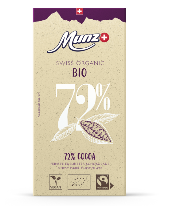 Фото №2 MUNZ Горький шоколад  72% какао 100г.