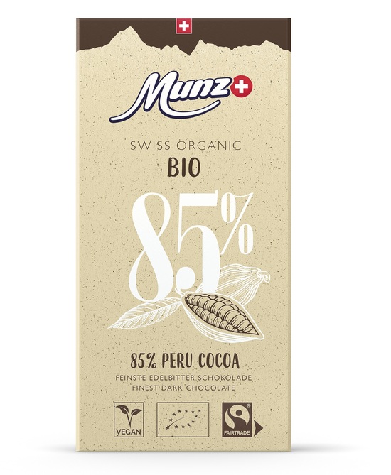 Фото №2 MUNZ Горький шоколад  85% какао 100г.