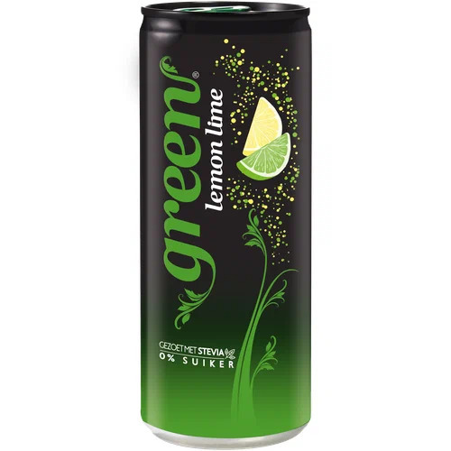 Фото №2 GREEN Напиток безалкогольный сильногазированный без сахара «Лимон и Лайм» 0,33 л (ж. б.)