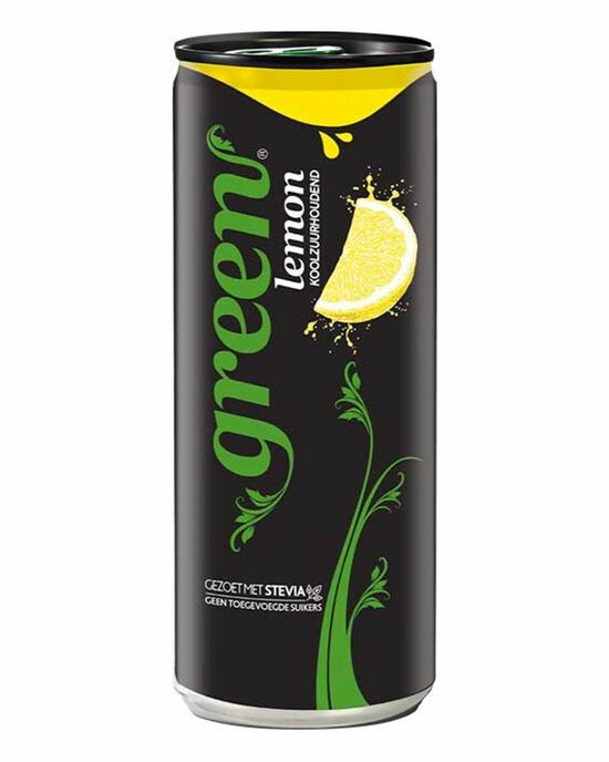Фото №2 GREEN Напиток безалкогольный сильногазированный с соком лимона без сахара 0,33 л (ж. б.)