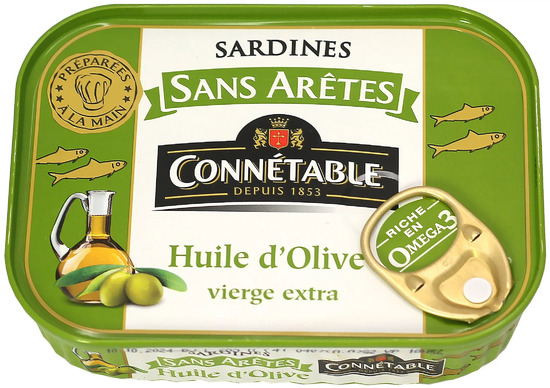 Фото №2 Connetable Сардины  без кожи и без костей в оливковом масле первого отжима экстра 140 гр.