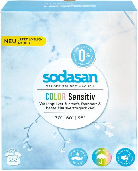 Фото №2 SODASAN Стиральный порошок-концентрат для стирки изделий из цветных тканей для чувствительной кожи 1 л