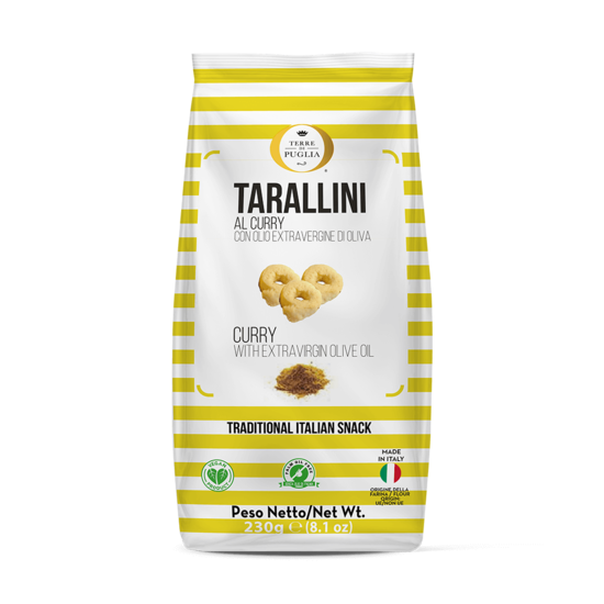 Фото №2 Terra di Puglia Тараллини классические  с Карри  и  оливковым маслом экстра верджин 230 г