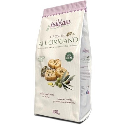 Фото №2 Natisani Гренки кростини с Орегано и с Сицилийским оливковым маслом, без глютена и молока 130 г