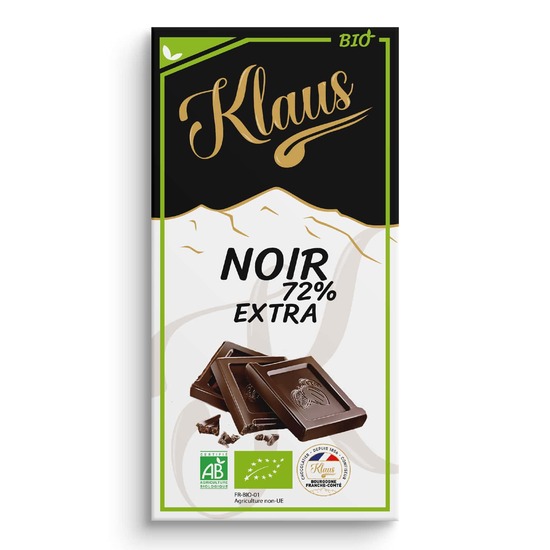 Фото №2 KLAUS Шоколад горький 72% какао из Перу БИО 100 г.