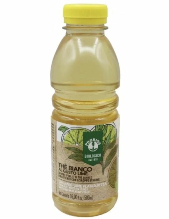 Фото №2 PROBIOS Напиток на основе белого чая со вкусом лайма, Organic, Gluten Free, 500 мл.