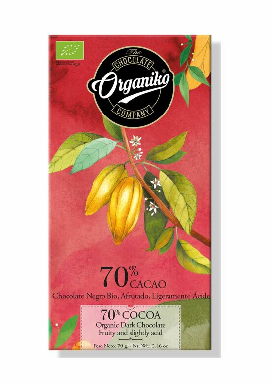 Фото №2 Organiko Горький шоколад 70%, 70 г