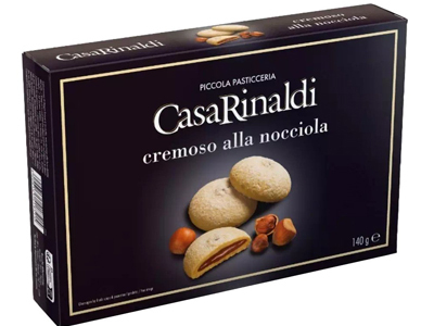 Фото №2 CASA RINALDI Печенье ЧоккоНоччиола в шоколадной глазури с кремом из лесных орехов и какао 130 г