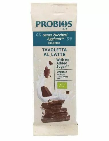 Фото №2 PROBIOS Органический молочный шоколад без сахара, Gluten Free 50 гр.