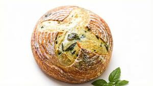 фото SASHA BREAD BAKERY Пшеничный на оливковом масле с базиликом, 430г*