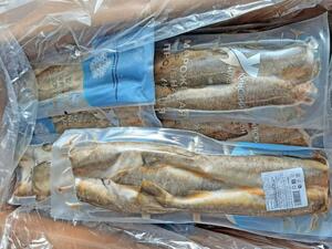 фото УКИНСКИЙ ЛИМАН Рыба мороженная Навага дальневосточная (тихоокенская) потрошеная обезглавленная в вакуумной упаковке