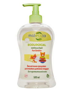 фото MOLECOLA Средство для мытья детской посуды для чувствительной кожи Pure Sensitive экологичное 500 мл