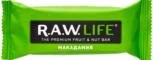 фото R.A.W. LIFE Батончик орехово-фруктовый Макадамия 47 г