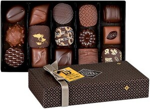 фото CLUIZEL Сундучок 15 конфет Мишель Клюизель  Шоколад черный и молочный, 165 гр