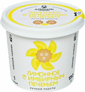 фото АЙСКЕЙК ЭКО Мороженое лимонное с имбирным печеньем 130 мл