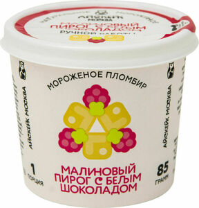 фото АЙСКЕЙК ЭКО Мороженое малиновый пирог с белым шоколадом 130 мл