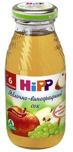 фото HIPP Сок яблочно-виноградный восстановленный с 6 мес 200 г