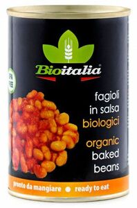фото BIOITALIA Фасоль консервированная в томатном соусе ж/б 400 г