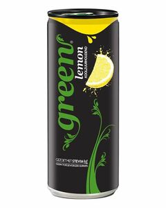 фото GREEN Напиток безалкогольный сильногазированный с соком лимона без сахара 0,33 л (ж. б.)
