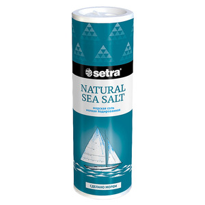 фото SETRA Соль морская мелкая йодированная  250 г