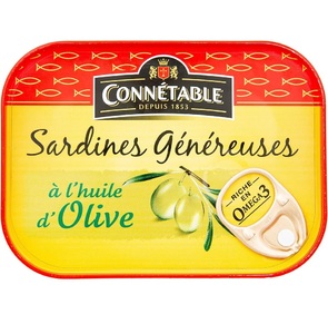фото Connetable Сардины  GENEREUSE в оливковом масле 140 гр.