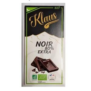 фото KLAUS Шоколад горький 80% какао из Перу БИО 100 г.