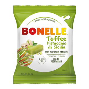 фото Bonelle Конфеты мягкие тоффи с фисташками из Сицилии 150г