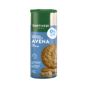 фото SANTIVERI Печенье цельнозерновое овсяное без сахара 190г