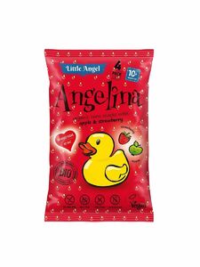 фото ANGELINA Снек кукурузный со вкусом яблока и клубники Био, Без глютена Веган 30г