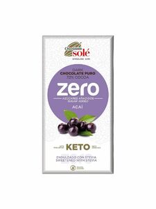 фото Sole Шоколад 72% какао с Асаи, без добавления сахара с подсластителем Веган, Без глютена 100г