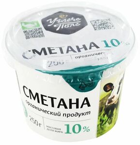 фото УГЛЕЧЕ ПОЛЕ Сметана 10%, 250 гр
